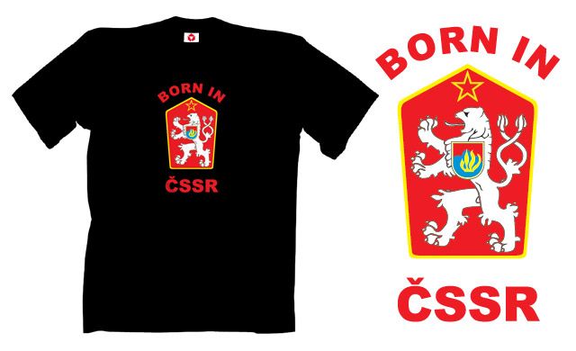 Obrázek k výrobku 1356 - tričko s potiskem BORN IN ČSSR