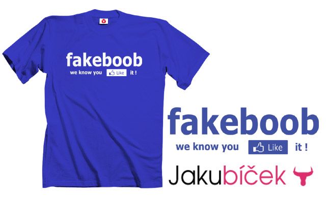 Obrázek k výrobku 1289 - tričko s potiskem FAKEBOOB