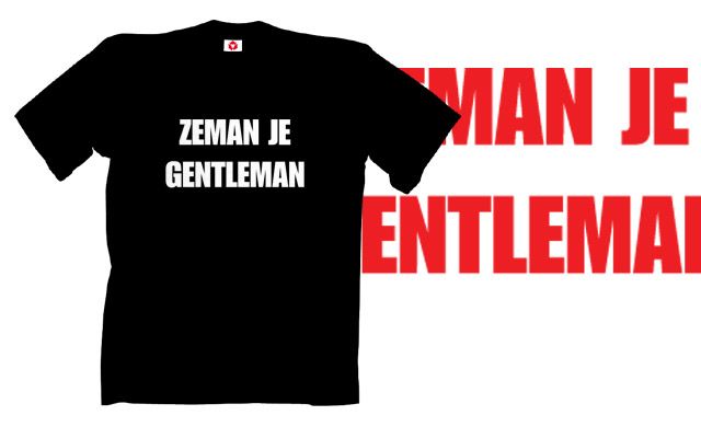 Obrázek k výrobku 1349 - tričko s potiskem ZEMAN JE GENTLEMAN