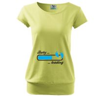 Obrázek k výrobku 1422 - těhotné tričko BABY LOADING modré