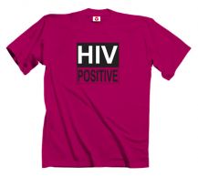Obrázek k výrobku 1127 - tričko s potiskem HIV POSITIVE