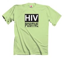 Obrázek k výrobku 1127 - tričko s potiskem HIV POSITIVE