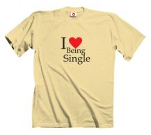 Obrázek k výrobku 1129 - tričko s potiskem I LOVE BEING SINGLE