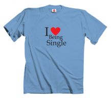 Obrázek k výrobku 1129 - tričko s potiskem I LOVE BEING SINGLE