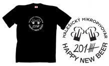 Obrázek k výrobku 1249 - tričko s potiskem MIKROPIVOVAR MALEŠICE  HAPPY NEW BEER