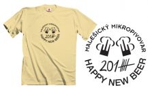 Obrázek k výrobku 1251 - tričko s potiskem MIKROPIVOVAR MALEŠICE HAPPY NEW BEER B