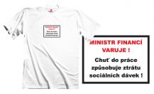 Obrázek k výrobku 1022 - tričko s potiskem MINISTR FINANCÍ