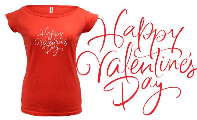 Obrázek k výrobku 1317 - dámské tričko HAPPY VALENTINES DAY