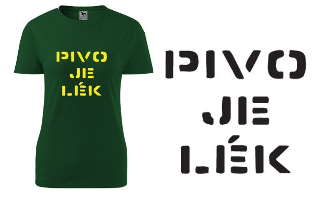 Obrázek k výrobku 1374 - dámské tričko s potiskem PIVO JE LÉK