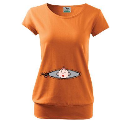 Obrázek k výrobku 87668 - těhotenské tričko ZIP HOLČIČKA