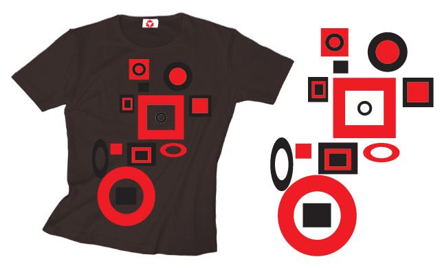 Obrázek k výrobku 647 - tričko s potiskem ABSTRAKCE OBJEKTY