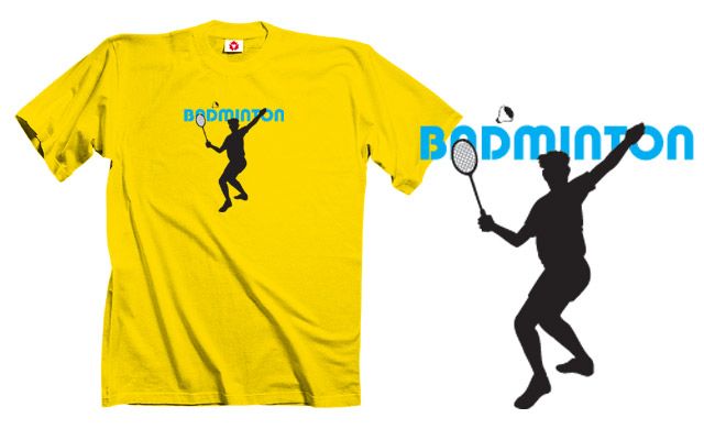 Obrázek k výrobku 233 - tričko s potiskem BADMINTON