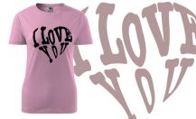 Obrázek k výrobku 1481 - dámské tričko s potiskem LOVE 3