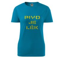 Obrázek k výrobku 1374 - dámské tričko s potiskem PIVO JE LÉK