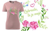 Obrázek k výrobku 1441 - dámské tričko ZAHRADA TO JE MOJE