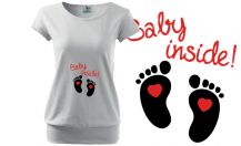 Obrázek k výrobku 81653 - těhotenské tričko BABY INSIDE!