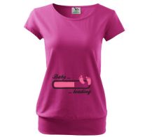Obrázek k výrobku 1419 - těhotné tričko BABY LOADING růžové
