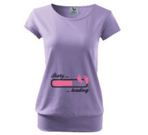 Obrázek k výrobku 1419 - těhotné tričko BABY LOADING růžové
