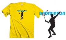 Obrázek k výrobku 233 - tričko s potiskem BADMINTON