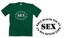 Obrázek k výrobku 732 - tričko s potiskem MYSLÍM NA SEX