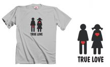 Obrázek k výrobku 744 - tričko s potiskem TRUE LOVE